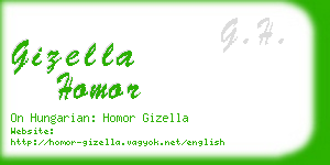 gizella homor business card